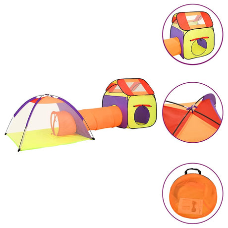 Vidaxxl børnetelt med 250 bolde 338x123x111 cm flerfarvet