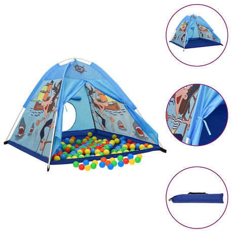 VidaXL legetelt til børn med 250 bolde 120x120x90 cm blå