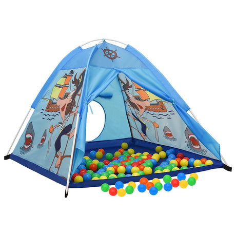 VidaXL legetelt til børn med 250 bolde 120x120x90 cm blå