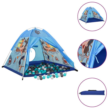 VidaXL legetelt til børn med 250 bolde 120x120x90 cm blå