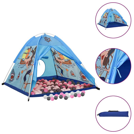 VidaXL legetelt til børn med 250 bolde 120x120x90 cm blå