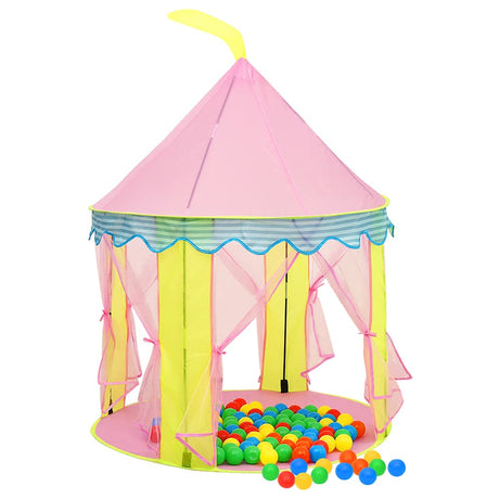 VidaXL børnetelt med 250 bolde 100x100x127 cm pink