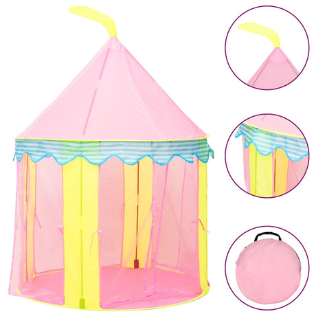 VidaXL børnetelt med 250 bolde 100x100x127 cm pink
