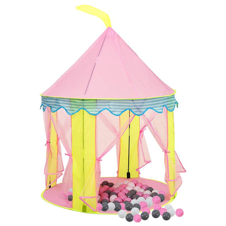 VidaXL børnetelt med 250 bolde 100x100x127 cm pink