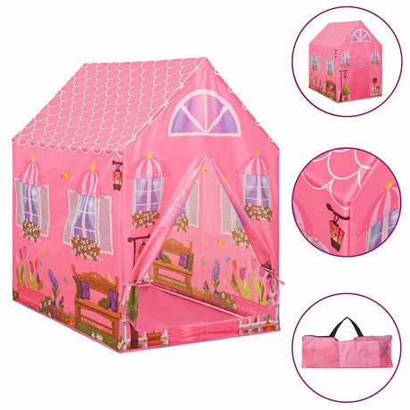 VidaXL børnetelt med 250 bolde 69x94x104 cm pink