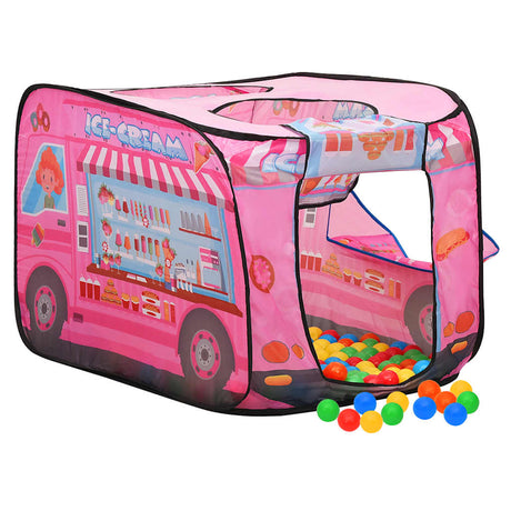 VidaXL legetelt til børn med 250 bolde 70x112x70 cm pink