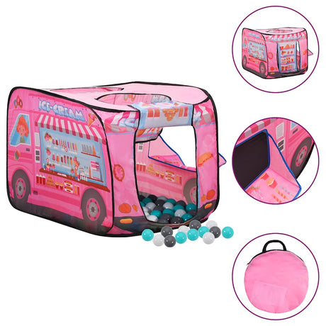 VidaXL legetelt til børn med 250 bolde 70x112x70 cm pink
