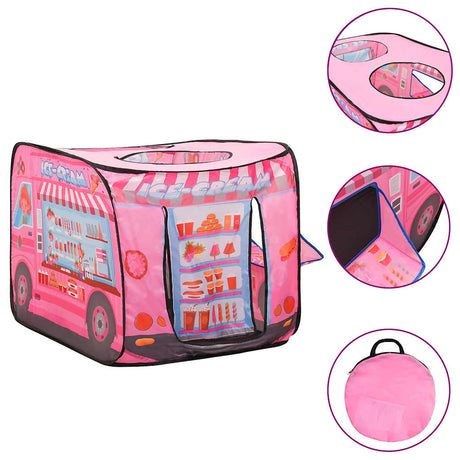 VidaXL legetelt til børn med 250 bolde 70x112x70 cm pink