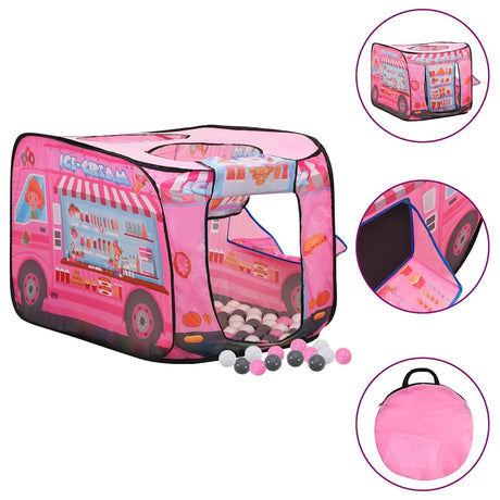 VidaXL legetelt til børn med 250 bolde 70x112x70 cm pink