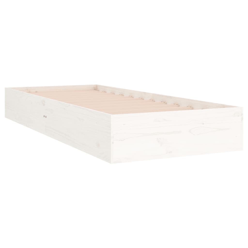 Vidaxl bedframe massief hout wit 90x190 cm