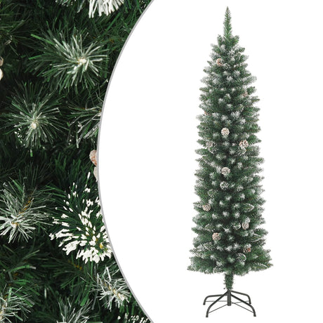 Vidaxl Kunstkerstboom smal med standard 210 cm PVC