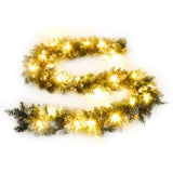 Vidaxl Christmas Garland med LED -lys 5.2 M PVC Green