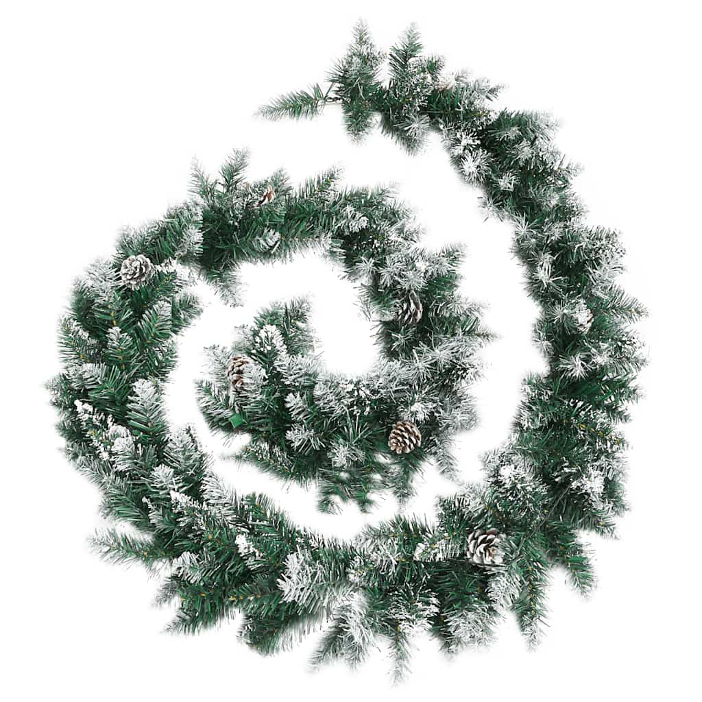 Vidaxl Christmas Garland med LED -lys 5.2 M PVC Green