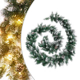 Vidaxl Christmas Garland med LED -lys 5.2 M PVC Green