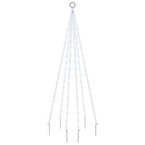 VidaXL flagstang juletræ 108 LED'er kold hvid 180 cm