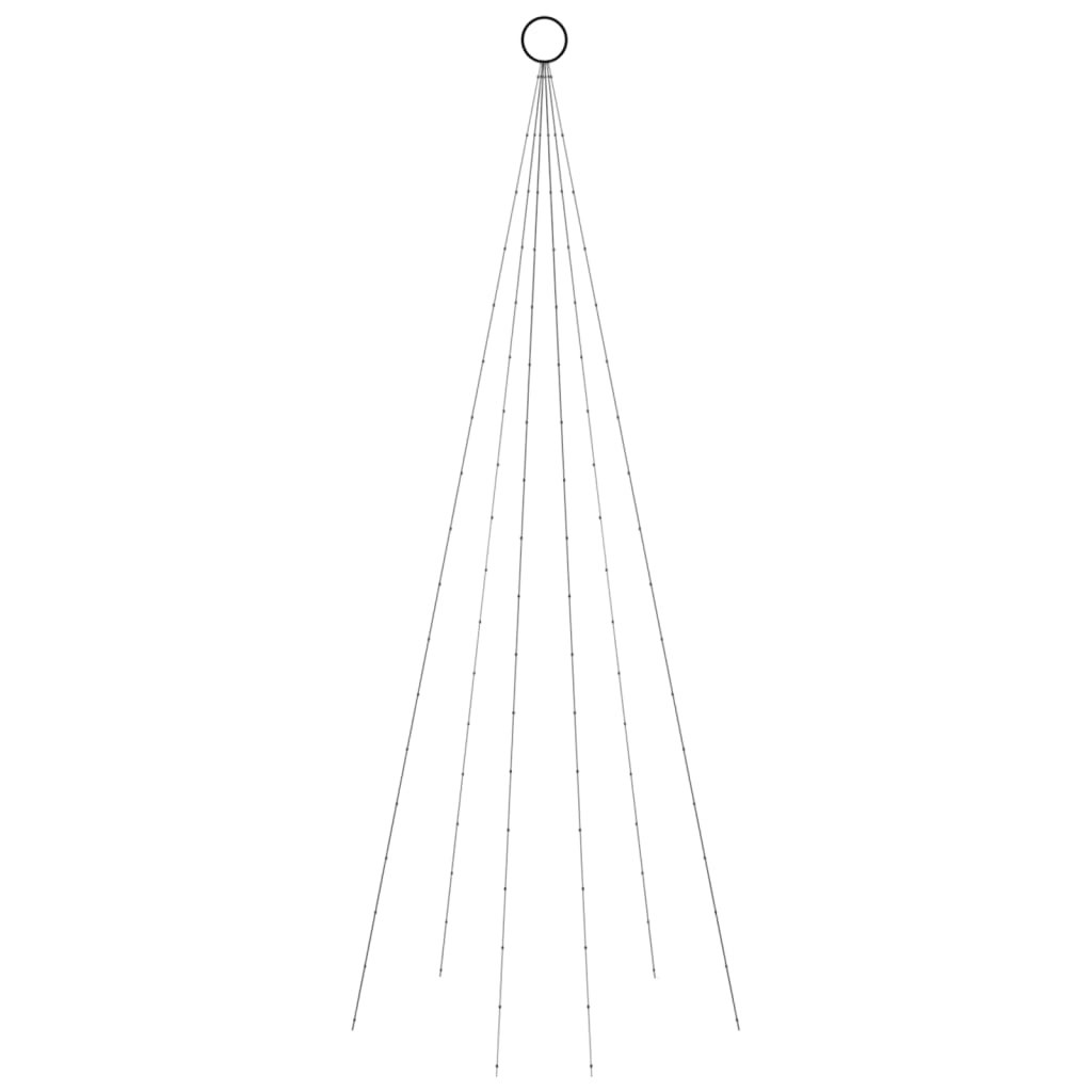 VidaXL flagstang juletræ 108 LED'er kold hvid 180 cm