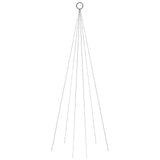 VidaXL flagstang juletræ 108 LED'er kold hvid 180 cm