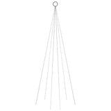VidaXL flagstang juletræ 108 LEDs flerfarvet 180 cm
