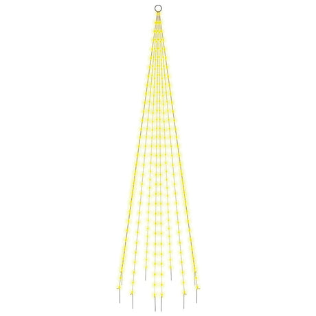 Vidaxl flagstang juletræ 310 lysdioder Varm hvid 300 cm