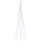 Vidaxl flagstang juletræ 310 LEDS Kold hvid 300 cm