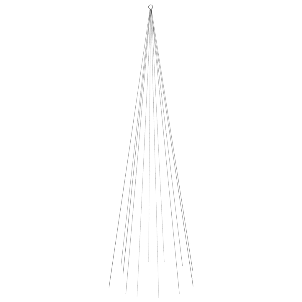 Vidaxl flagstang juletræ 732 LED'er blå 500 cm