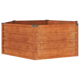Vidaxl Planter hævet 129x129x45 cm Corten Steel Rusty