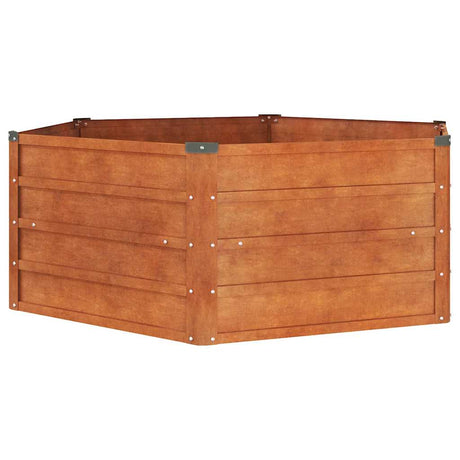 Vidaxl Planter hævet 129x129x45 cm Corten Steel Rusty