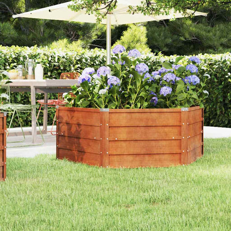Vidaxl Planter hævet 129x129x45 cm Corten Steel Rusty