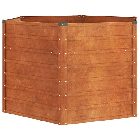 Vidaxl Planter hævet 129x129x77 cm Corten Steel Rusty