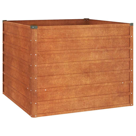 Vidaxl Planter hævet 100x100x77 cm Corten Steel Rusty