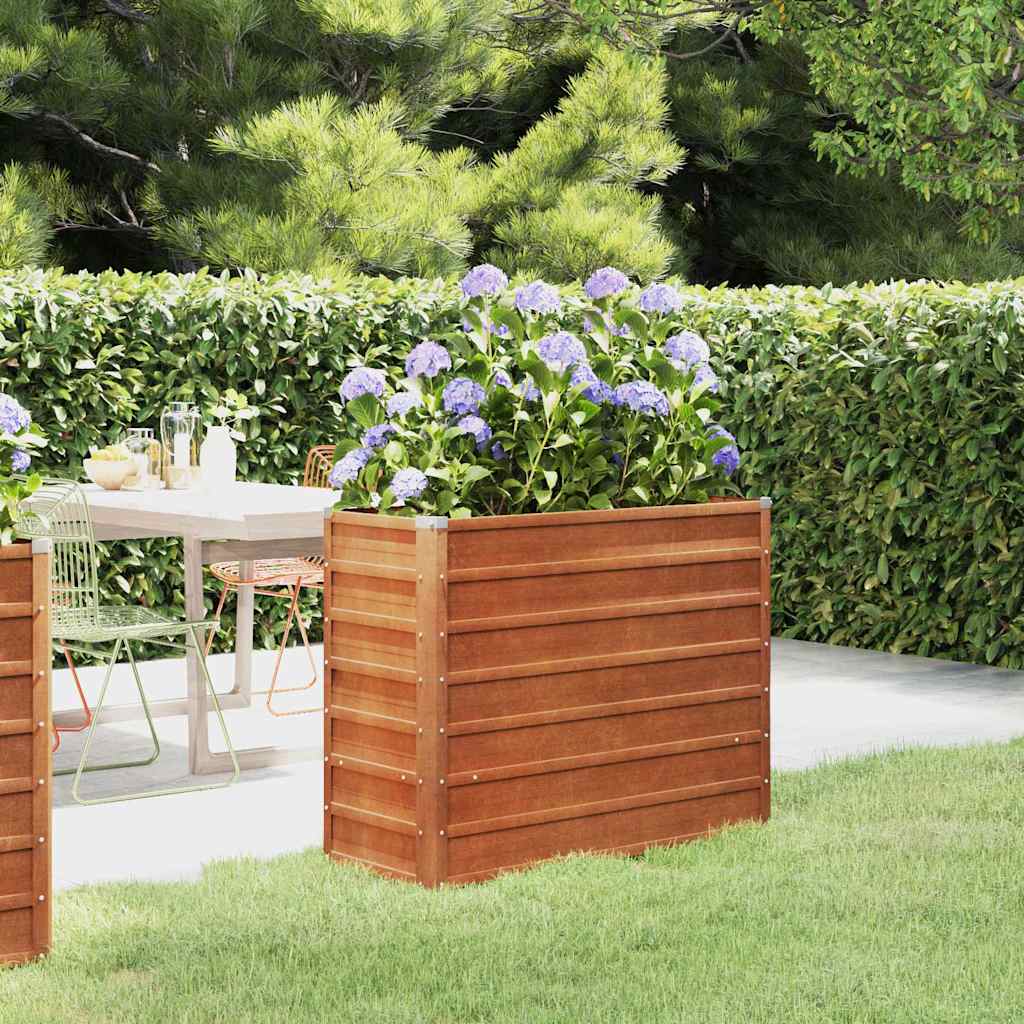 Vidaxl Planter hævet 100x40x77 cm Corten Steel Rusty