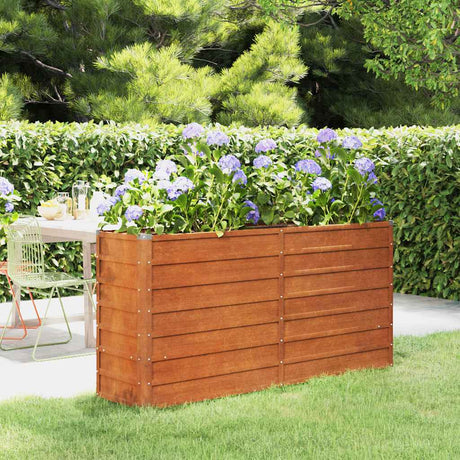 Vidaxl Planter hævet 160x40x77 cm Corten Steel Rusty