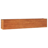 Vidaxl Planter hævet 240x40x45 cm Corten Steel Rusty