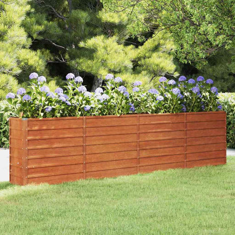 Vidaxl Planter hævet 320x40x77 cm Corten Steel Rusty