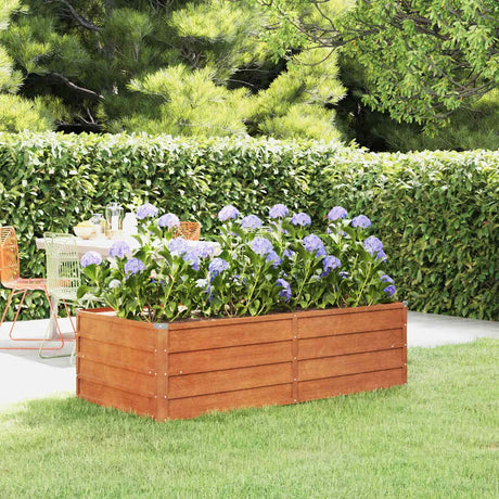 Vidaxl Planter hævet 160x80x45 cm Corten Steel Rusty