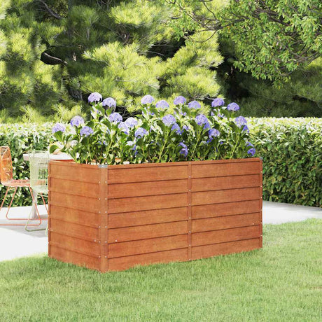 Vidaxl Planter hævet 160x80x77 cm Corten Steel Rusty