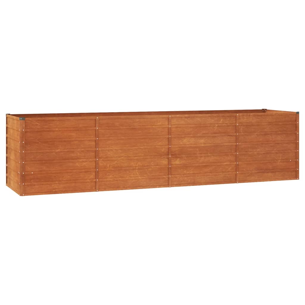 Vidaxl Planter steg 320x80x77 cm Corten Steel Rusty