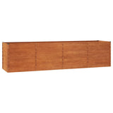 Vidaxl Planter steg 320x80x77 cm Corten Steel Rusty