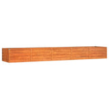 Vidaxl Planter hævet 400x80x45 cm Corten Steel Rusty
