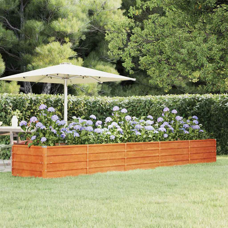 Vidaxl Planter hævet 400x80x45 cm Corten Steel Rusty