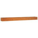 Vidaxl Planter hævet 600x80x45 cm Corten Steel Rusty