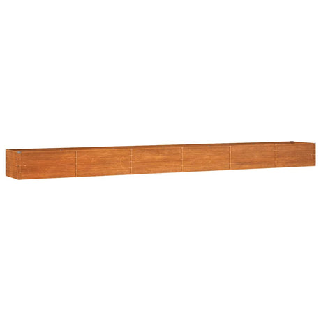 Vidaxl Planter hævet 600x80x45 cm Corten Steel Rusty
