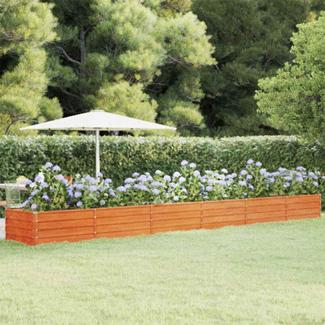 Vidaxl Planter hævet 600x80x45 cm Corten Steel Rusty