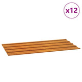 Vidaxl tagpaneler 12 St 80x44 cm Corten Steel Rusty