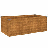 Vidaxl hævet havebakke 100x50x36 cm corten stål