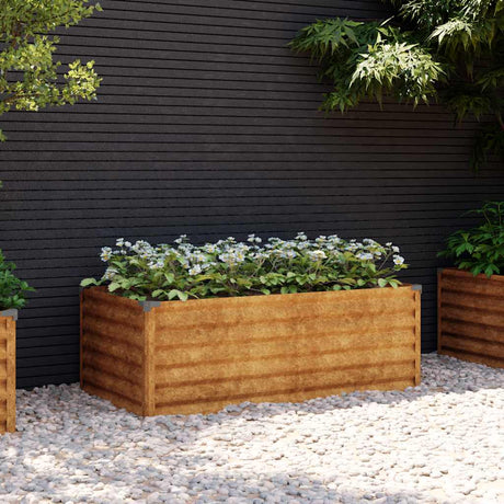 Vidaxl hævet havebakke 100x50x36 cm corten stål