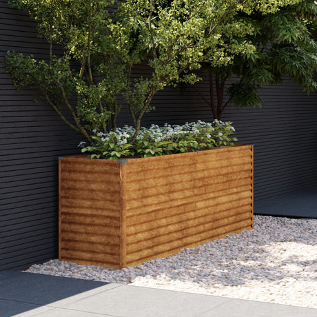 Vidaxl Planter hævet 196x50x69 cm Cortenstaal