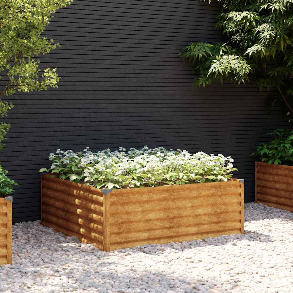 Vidaxl Planter hævede 100x100x36 cm Cortenstaal