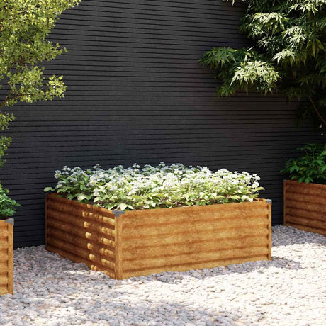 Vidaxl Planter hævede 100x100x36 cm Cortenstaal