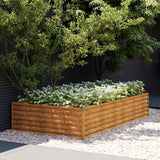VidaXL plantekasse hævet 195x100x36 cm cortenstål